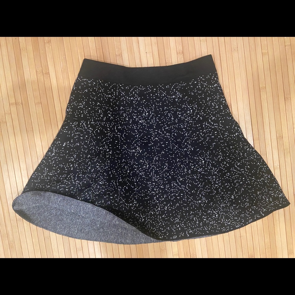 Cynthia Rowley thick knit black heathered skirt size M